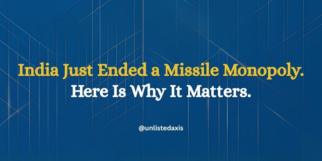India Just Ended a Missile Monopoly — Here Is Why It Matters