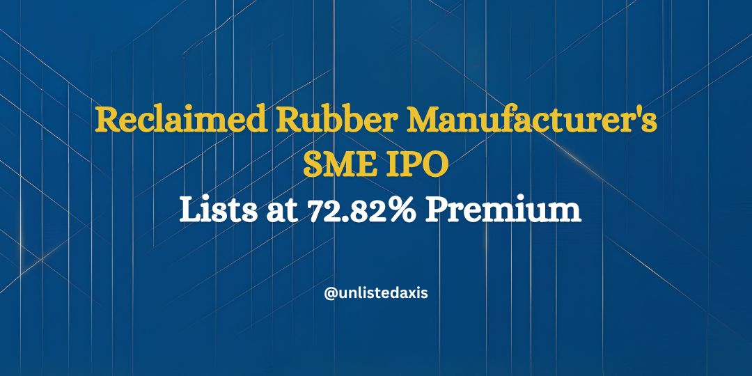 Reclaimed Rubber SME IPO Lists at +72.82%: What a 282x Subscribed IPO Looks Like | BSE SME Guide 2026